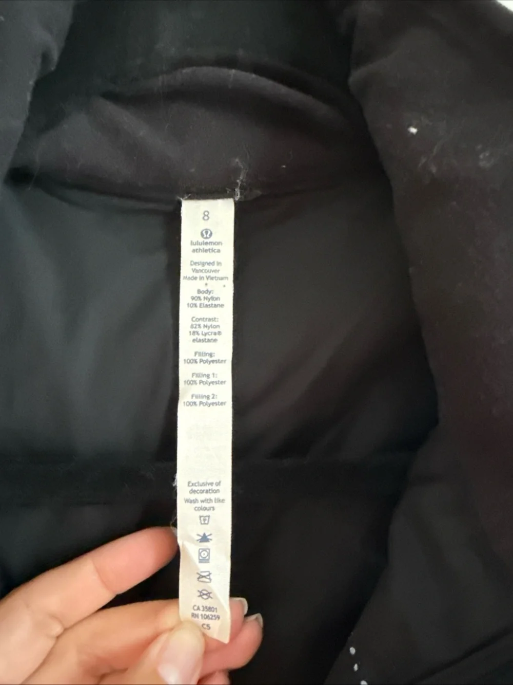 Lululemon Women’s Run For Cold Vest! Black Size 8